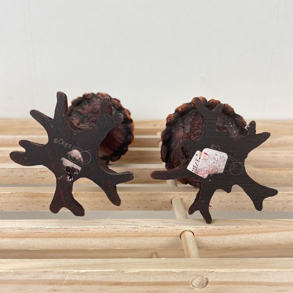 Dept 56 Heritage Village Set of 2 Pine Cone Trees Brown Resin 52213‎ Christmas - Picture 6 of 6